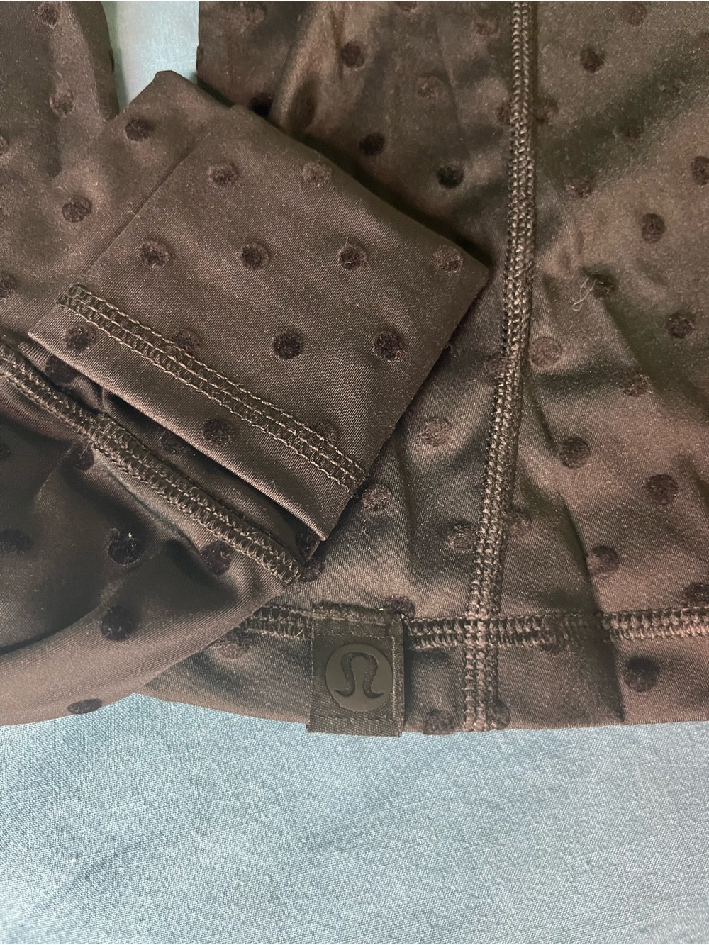 lululemon athletica Black Polka Dot Zip Jacket and Leggings Set - Picture 4 of 8